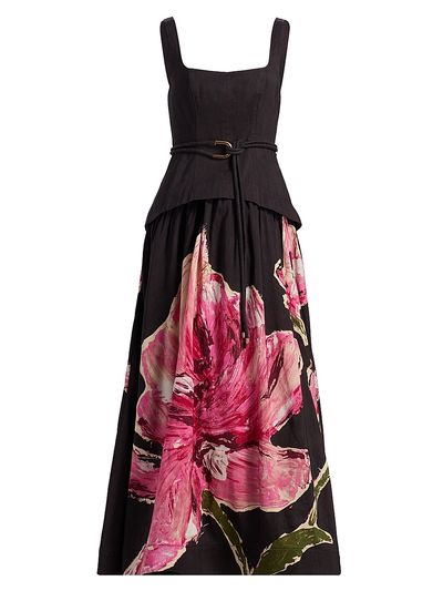 Acler Women's Actonhill Floral Linen-Blend Maxi Dress
