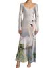Acler Women's Callaly Swan Satin Scoopneck Maxi Dress - 3