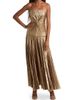 Acler Women's Fintry Metallic Pleated Gown - 3