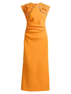 Acler Women's Koda Floral Cut-Out Crepe Sheath Midi-Dress