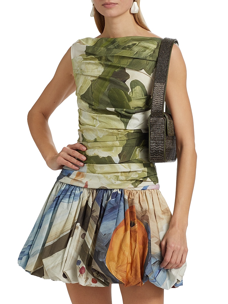 knee length dresses for ladies Acler Online AU Pacific Wash Mini Dress, AU10 US6, 100% Cotton