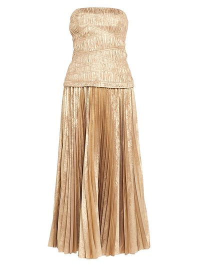taffeta dress Mona : A pleated taffeta wedding dress with removable puff sleeves  Aesling