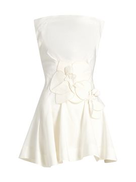 Acler Women's Warra Floral-Appliqué Linen A-Line Minidress
