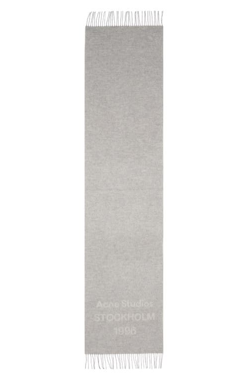 Acne Studios Acne Studios 1996 Logo Jacquard Double Face Wool Fringe Scarf