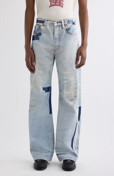 Acne Studios Acne Studios 2021 Trompe l'Oeil Tape Loose Fit Wide Leg Jeans