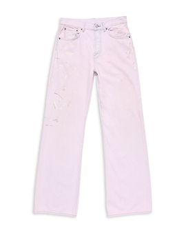 Acne Studios Acne Studios 2021F Mid Rise Wide Leg Jeans in Pink