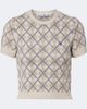 Acne Studios Acne Studios Argyle cotton-blend bouclé sweater - 1