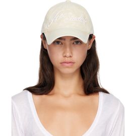 Acne Studios Acne Studios Beige Embroidered-Logo Cap