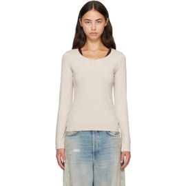 Acne Studios Acne Studios Beige Jersey Bow T-shirt