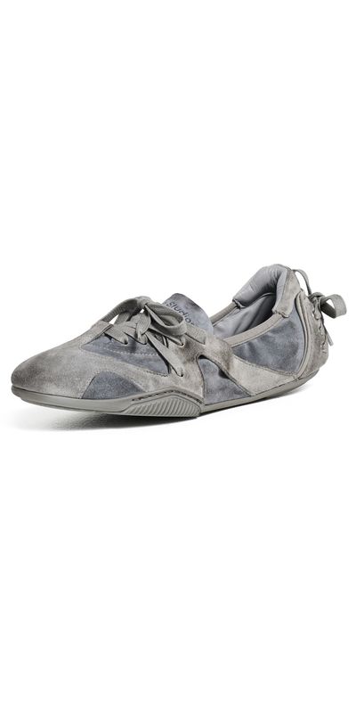 Acne Studios Acne Studios Bilaria Tumbled Suede Ballet Sneakers Multi Grey