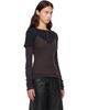 Acne Studios Acne Studios Black & Gray Layered Jersey Bow T-shirt - 2