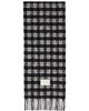 Acne Studios Acne Studios Black & White Checked Logo Scarf - 1