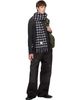 Acne Studios Acne Studios Black & White Checked Logo Scarf - 2