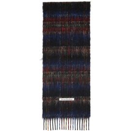 Acne Studios Acne Studios Black Check Fringed Scarf