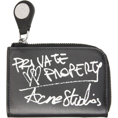 Acne Studios Acne Studios Black Compact Zip Wallet