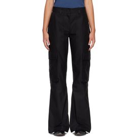 Acne Studios Acne Studios Black Cotton Satin Cargo Trousers