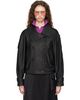 Acne Studios Acne Studios Black Cropped Leather Jacket - 1