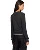 Acne Studios Acne Studios Black Distressed Logo Long Sleeve T-shirt - 3
