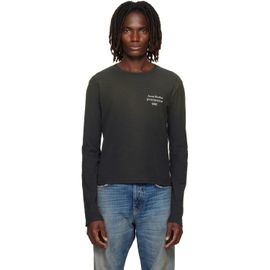 Acne Studios Acne Studios Black Distressed Logo T-shirt