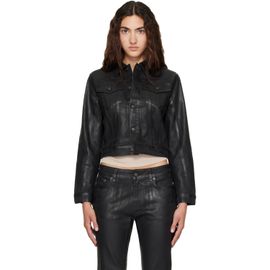 Acne Studios Acne Studios Black Fitted Denim Jacket