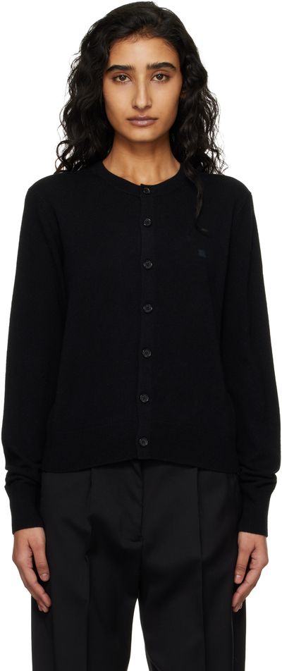 Acne Studios Acne Studios Black Fitted Yak Wool Cardigan