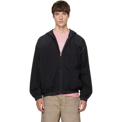 Acne Studios Acne Studios Black Hooded Logo Jacket
