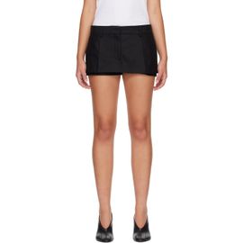 Acne Studios Acne Studios Black Layered Satin Miniskirt