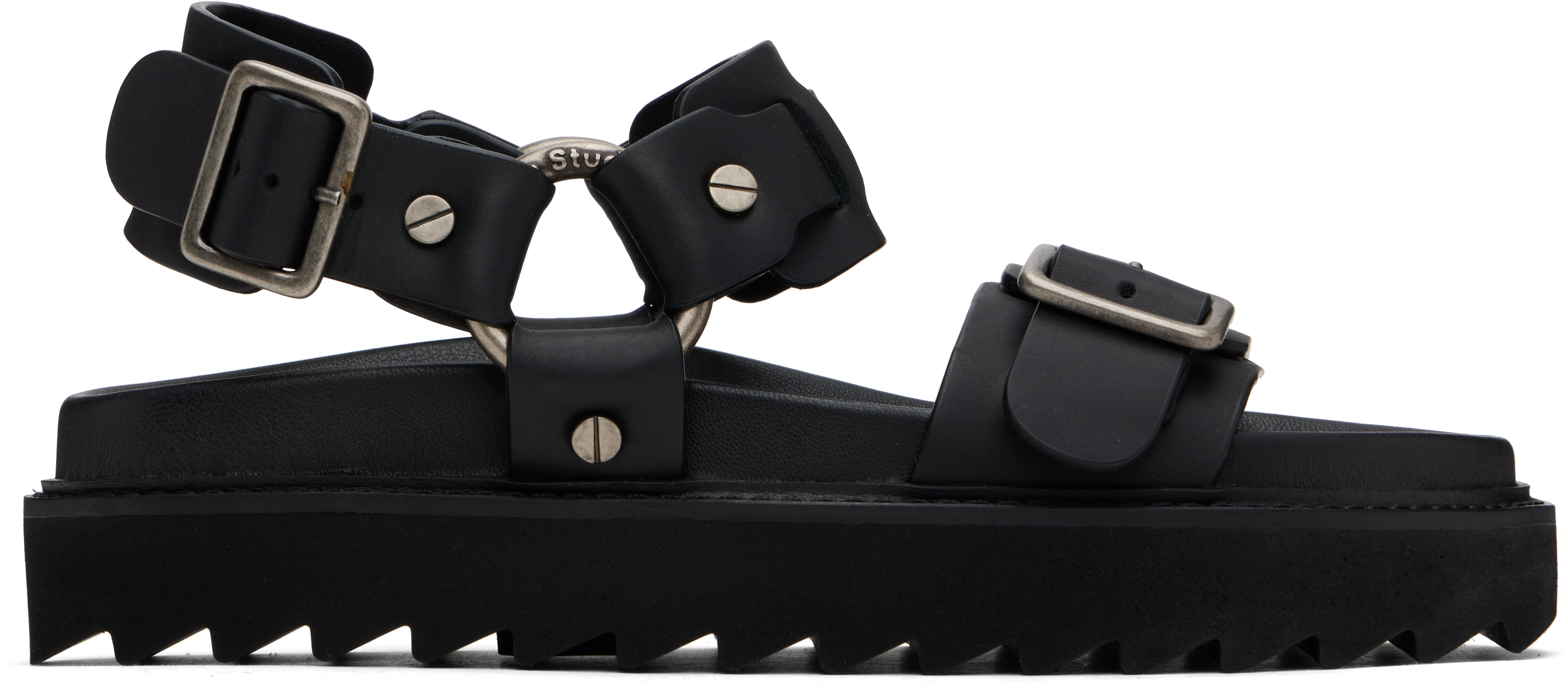Acne Studios - Black Leather Buckle Sandals