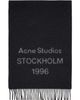 Acne Studios Acne Studios Black Logo Scarf - 1