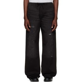 Acne Studios Acne Studios Black Paint Splatter Drawstring Trousers