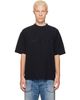Acne Studios Acne Studios Black Piqué Logo T-shirt - 1