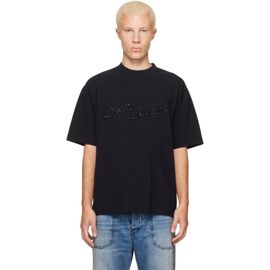 Acne Studios Acne Studios Black Piqué Logo T-shirt