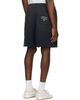 Acne Studios Acne Studios Black Printed-Logo Shorts - 3