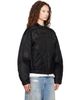 Acne Studios Acne Studios Black Shiny Drill Bomber Jacket - 2