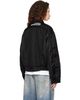 Acne Studios Acne Studios Black Shiny Drill Bomber Jacket - 3