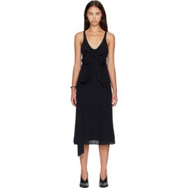 Acne Studios Acne Studios Black Silk Bow Midi Dress
