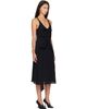 Acne Studios Acne Studios Black Silk Bow Midi Dress - 2