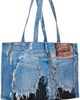 Acne Studios Acne Studios Blue & Black Denim Print Tote - 3