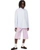Acne Studios Acne Studios Blue Button-Up Logo Shirt - 4