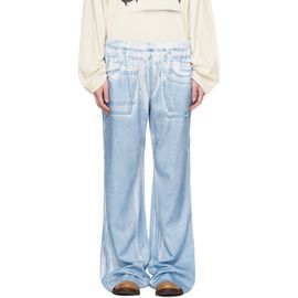 Acne Studios Acne Studios Blue Casual Printed Trousers