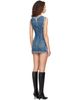 Acne Studios Acne Studios Blue Devona Skeleton Denim Minidress - 3