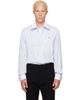 Acne Studios Acne Studios Blue Layered Poplin Button-Up Shirt - 1