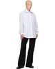 Acne Studios Acne Studios Blue Layered Poplin Button-Up Shirt - 5
