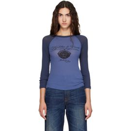 Acne Studios Acne Studios Blue Logo Jersey T-shirt