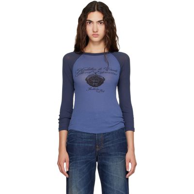 Acne Studios Acne Studios Blue Logo Jersey T-shirt