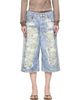 Acne Studios Acne Studios Blue Trompe-l’Oeil Denim Shorts - 1