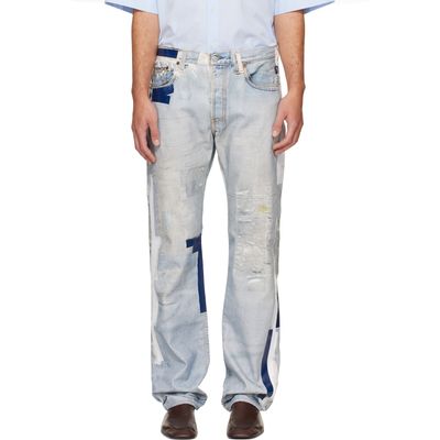 Acne Studios Acne Studios Blue Trompe-L'oeil Tape 1996M Jeans