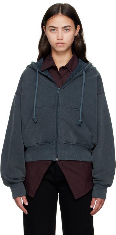 Acne Studios Acne Studios Blue Zipper Hoodie