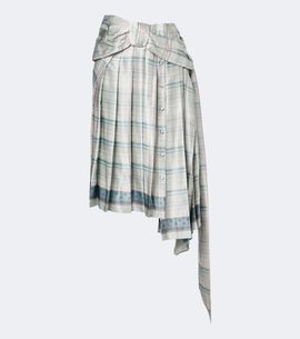 Acne Studios Acne Studios Bow-detail checked silk satin midi skirt