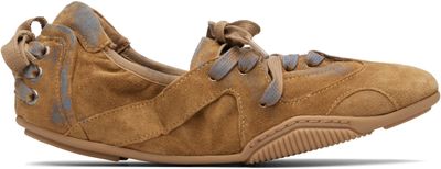 Acne Studios Acne Studios Brown & Blue Lace-up Suede Sneakers
